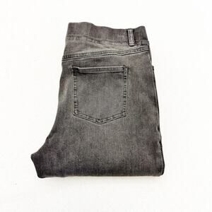 Betabrand Gray Wash Wide Leg Jegging Stretch Denim Jeans Slide On Size Medium